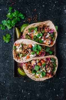 Organic mung bean taco mince