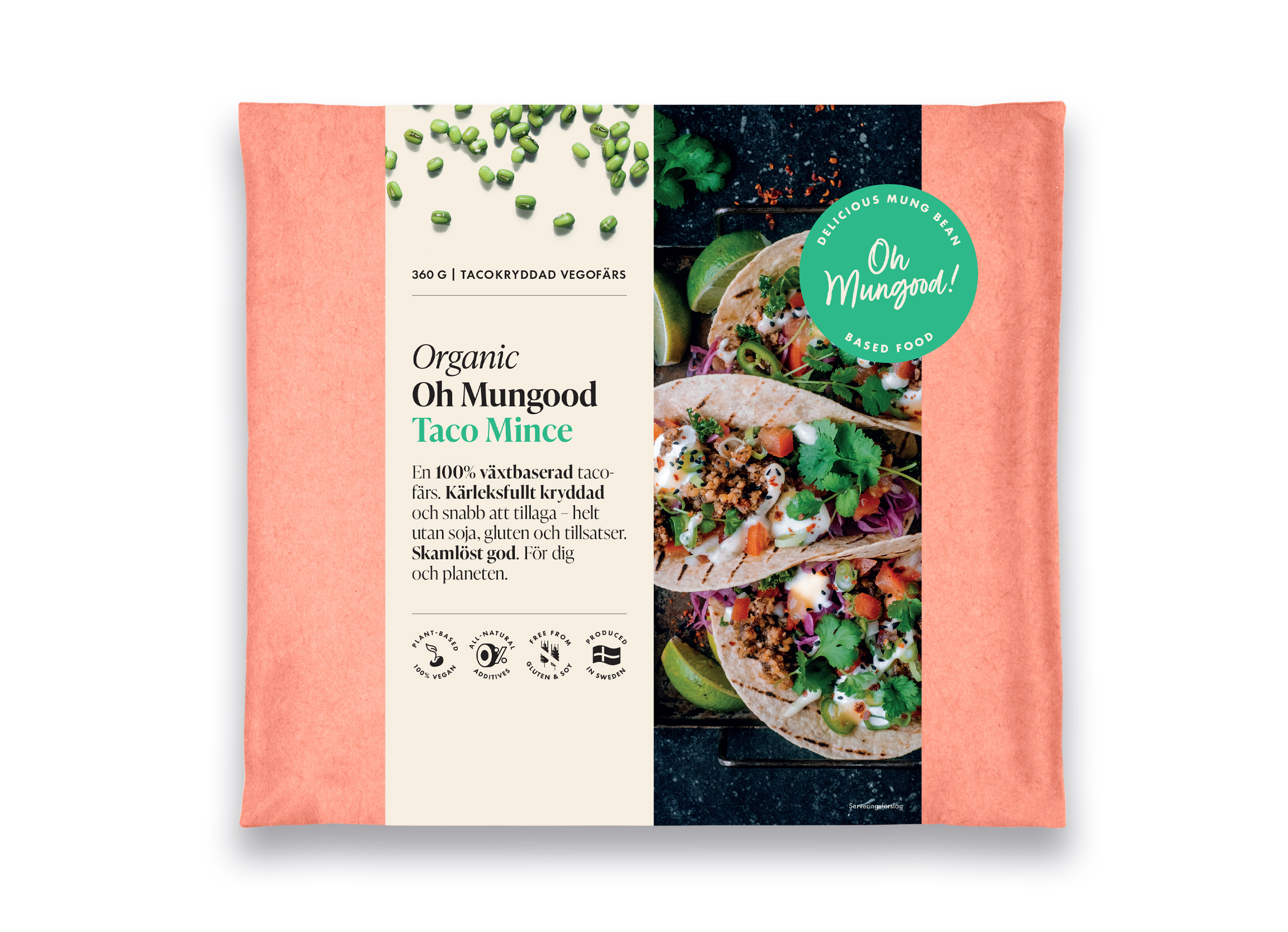 Organic mung bean taco mince