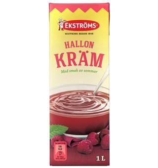 Hallonkräm, färdig