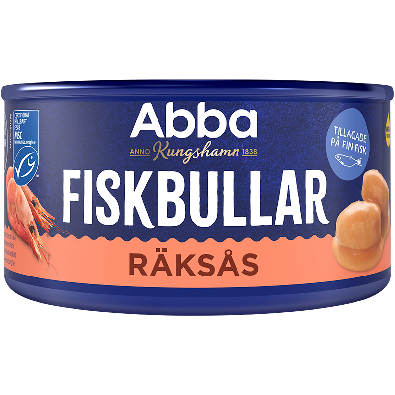 Fiskbullar i räksås