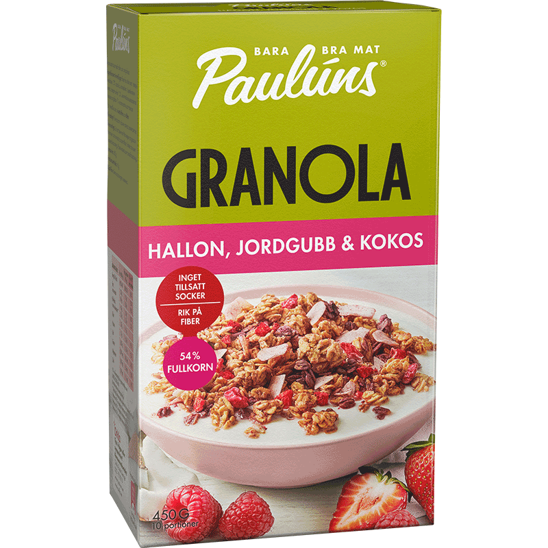 Granola Hallon/Jordgubb/Kokos