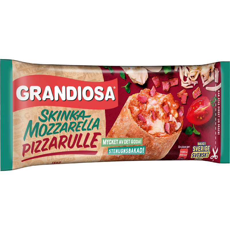 Pizzarulle Mozzarella/Skinka