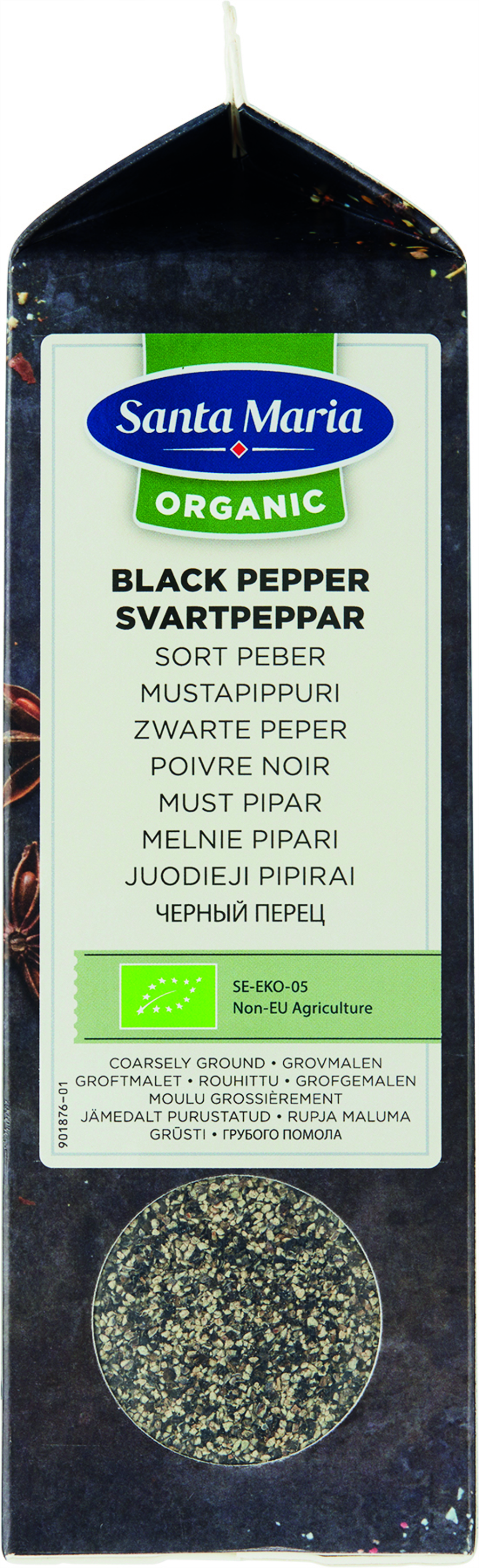 Svartpeppar Grovmalen Organic