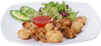 Lättpanerad Calamari