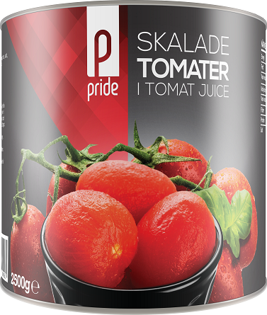 Skalade tomater i tomatjuice