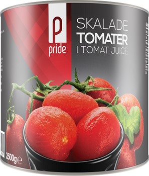 Skalade tomater i tomatjuice