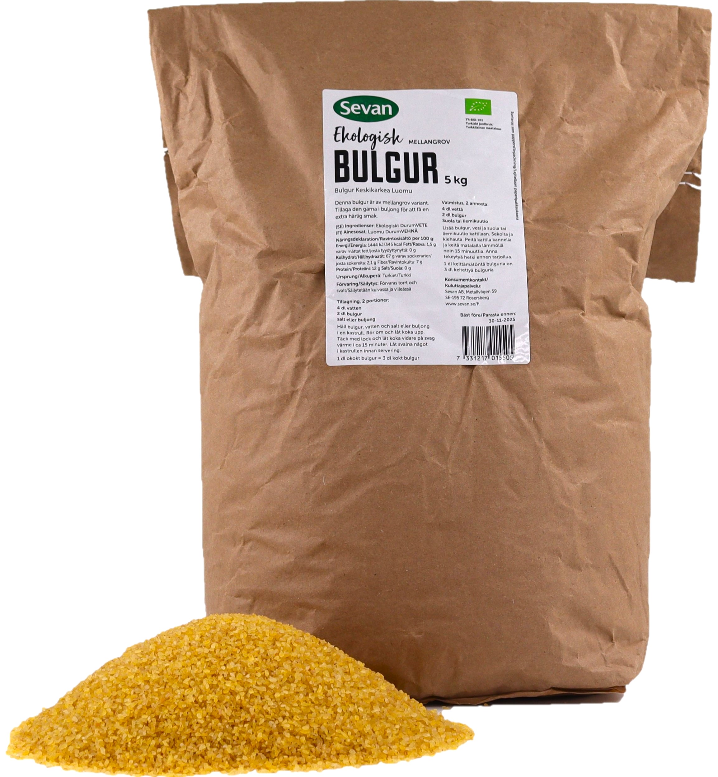 Bulgur Mellangrov EKO