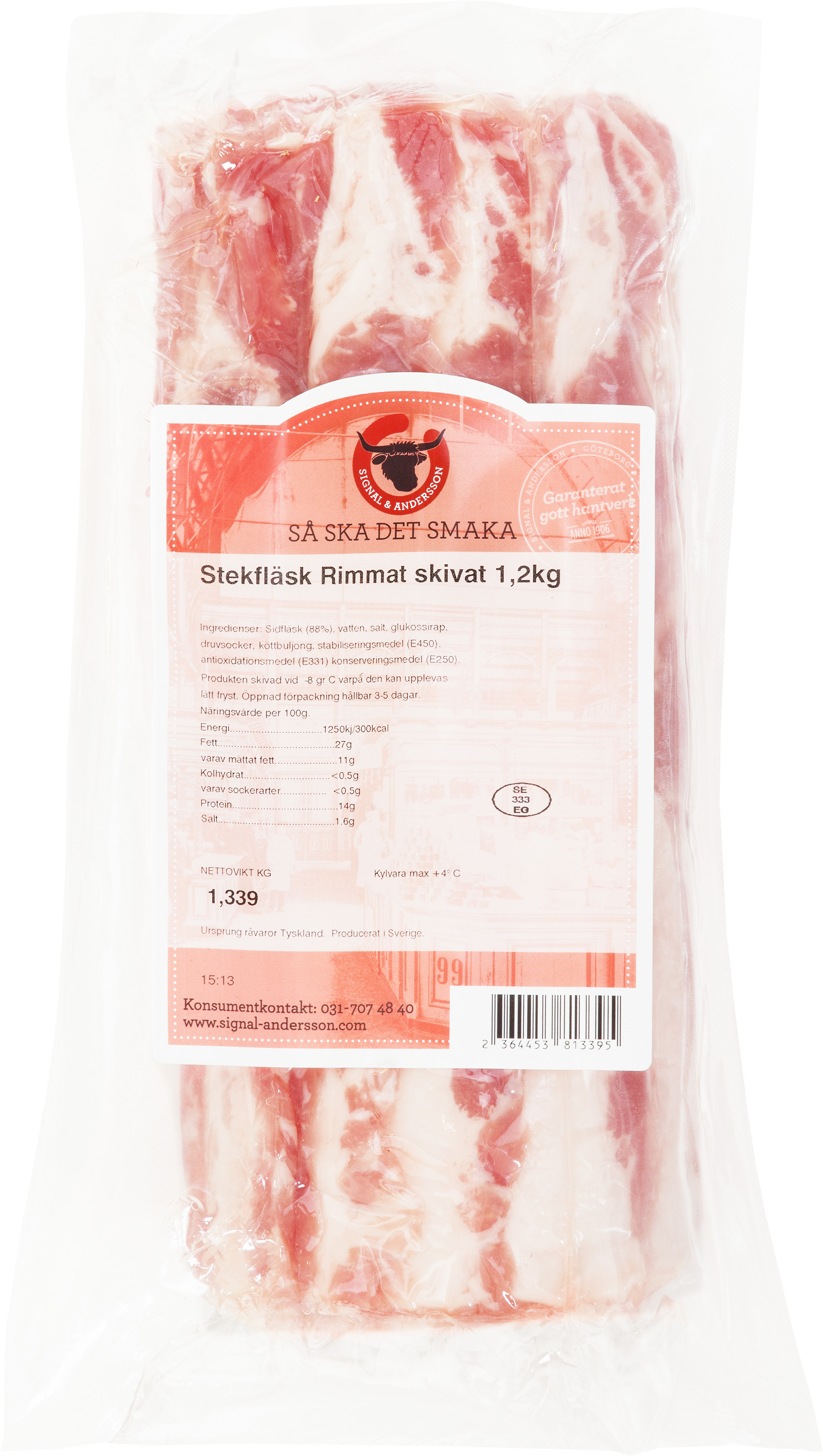 Stekfläsk skivat rullpack