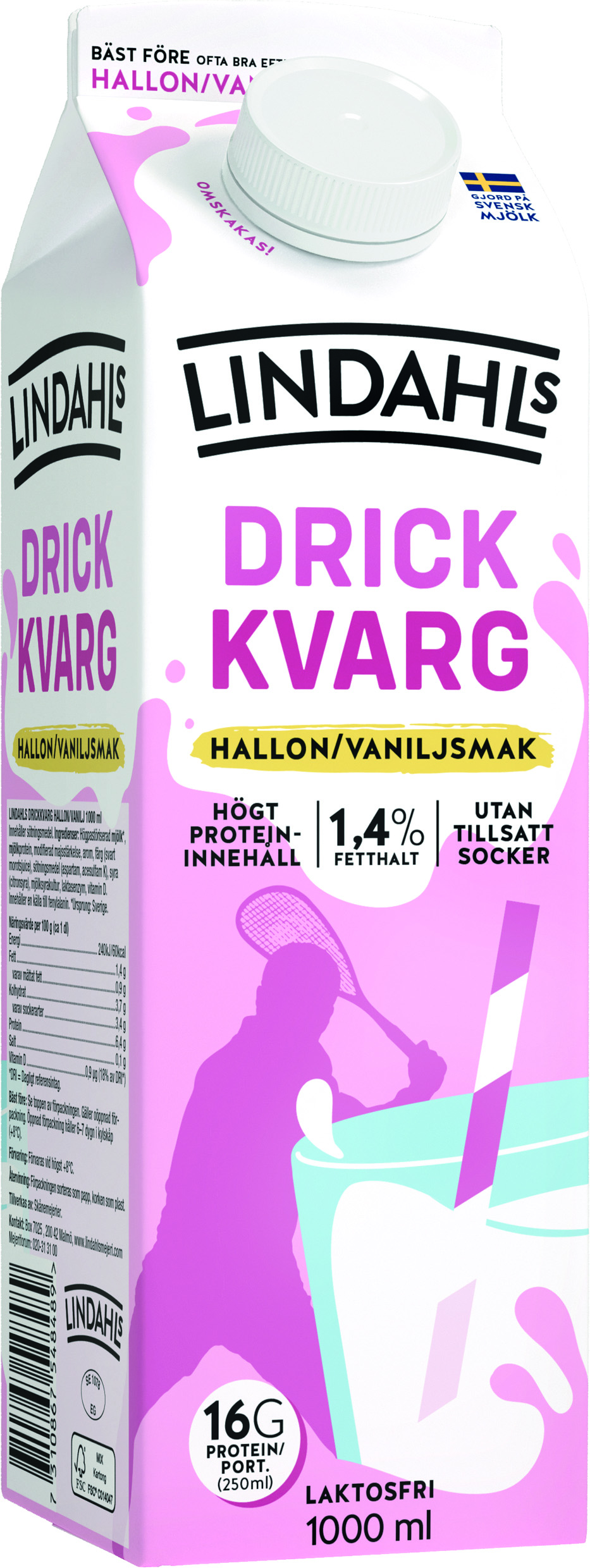 Drickkvarg Hallon/Vanilj