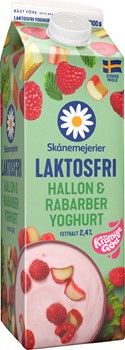 Laktosfri Yoghurt Hallon/Rabarber