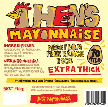 HEN'S Extra Thick Mayo 82% 10kg