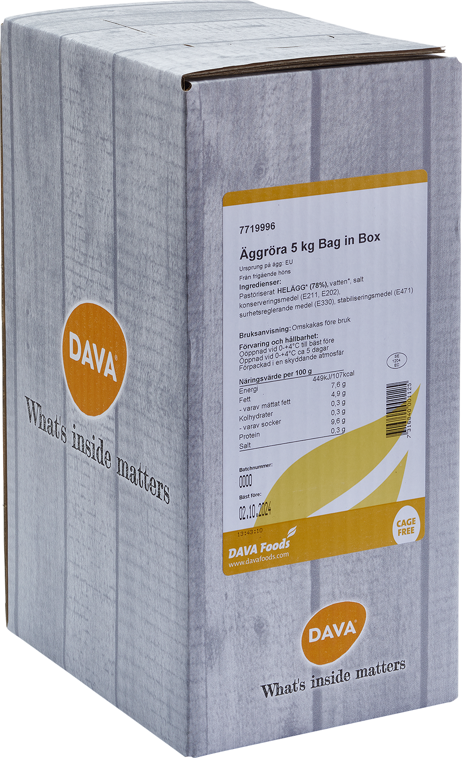 Äggröra frigående inne EU 5kg BIB