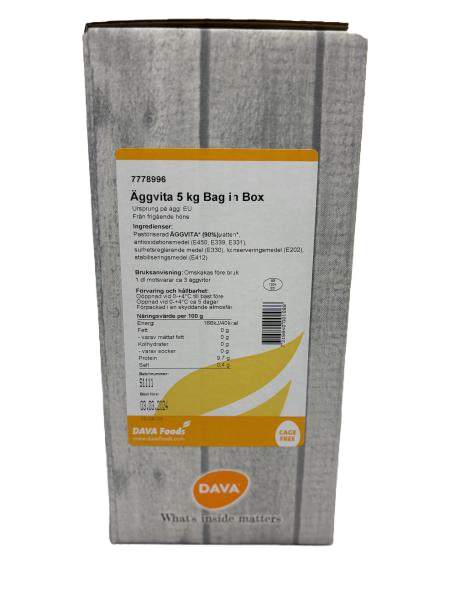 Äggvita frigående inne EU 5kg BIB