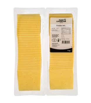 Skivad Cheddar 34%, 66x15g