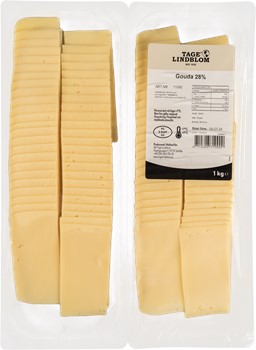 Skivad Gouda 28%, 100x10 g