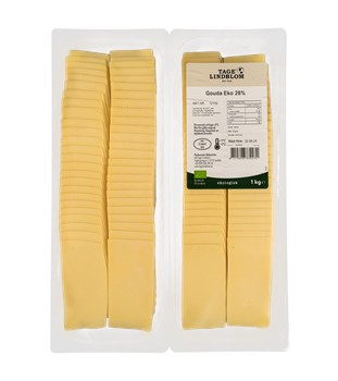 Skivad Gouda Eko 28%, 100x10 g