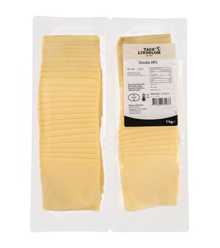 Skivad Gouda 28%, 50x20 g