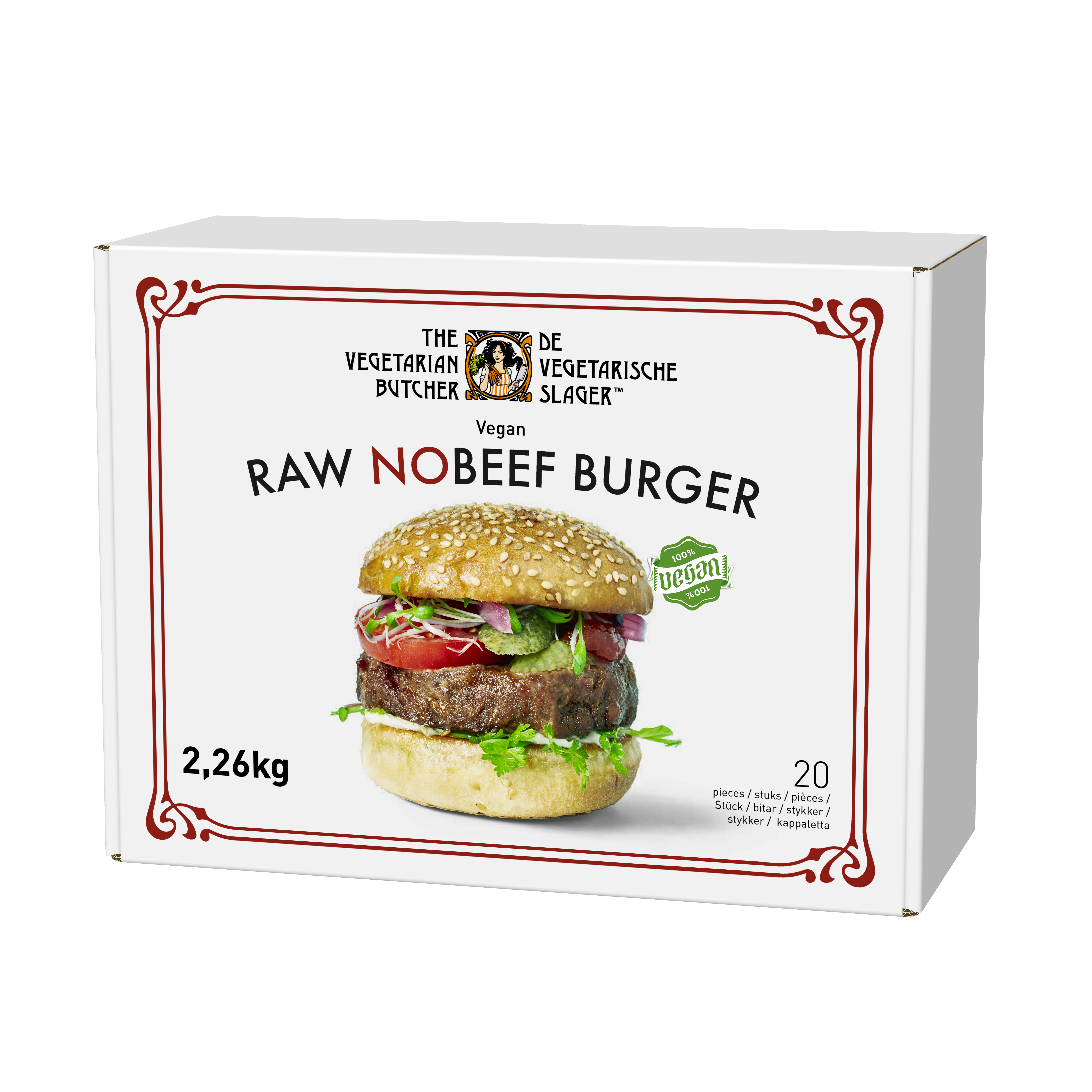 Raw NoBeef Burger,vegoburgare